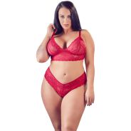 Cottelli Kanten Beha Set Rood Plus Size