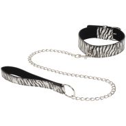 baseks Zebra Halsband met Ketting