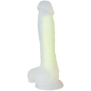 baseks Glow in the Dark Yellow Dildo met Zuignap 21,5 cm