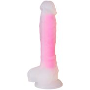 baseks Glow in the Dark Pink Dildo met Zuignap 21,5 cm