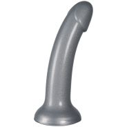 baseks Sparkling Silver Siliconen Dildo met Zuignap 18 cm