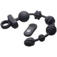 Master Series Dark Rattler Vibrerende Anale Kralen met Afstandsbediening