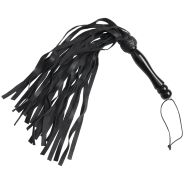 Mister B Impact Leren Flogger met Houten Handvat