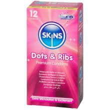 Skins Dots & Ribs Kondomer 12 stk Pack 1