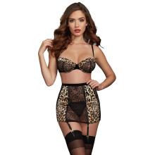 Dreamgirl Leopard Bh en Jarretelrok Set  1