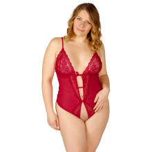 NORTIE Vilja Red Lace Kruisloze Body Plus Size  1