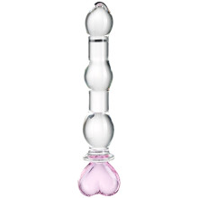 baseks Heart Beaded Glazen Dildo  1