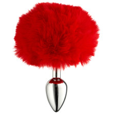 Alive BDSM Line Red Fluffy Twist Metalen Buttplug Small  1
