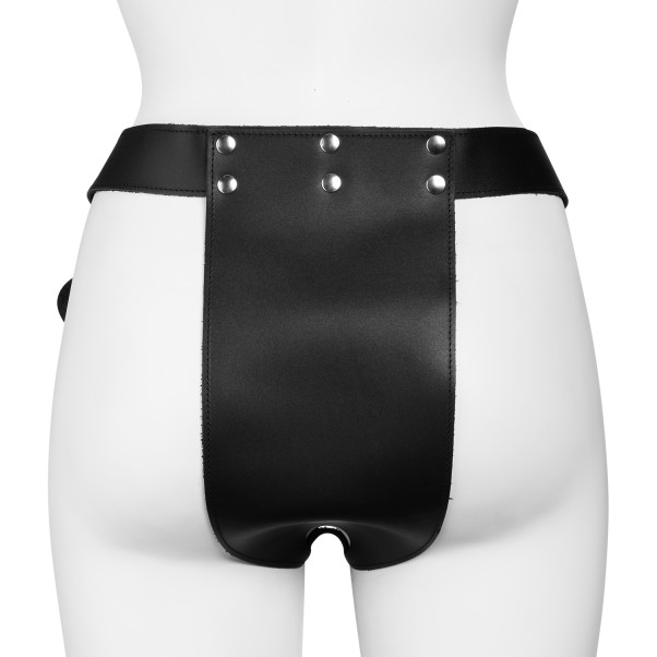 Rimba Leren Kuisheidsgordel voor Vrouwen Open Voorzijde S/M