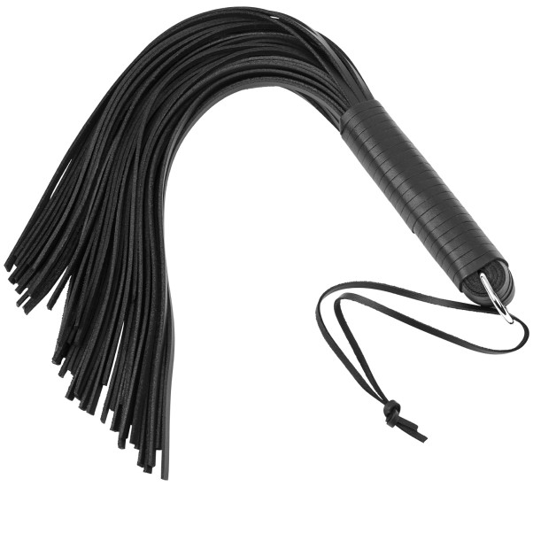 Zwarte Leren Flogger 47 cm