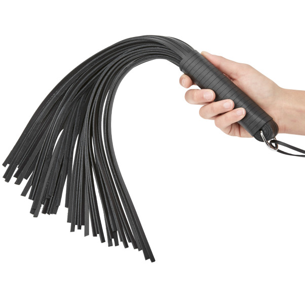 Zwarte Leren Flogger 47 cm