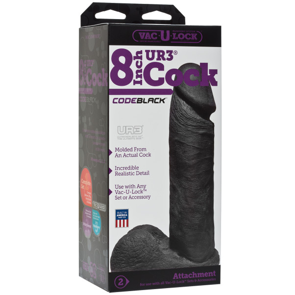 Vac-U-Lock CodeBlack Realistische Penis 20 cm