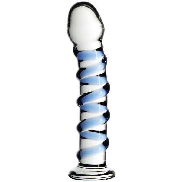 Icicles No 5 Blauwe Glazen Dildo
