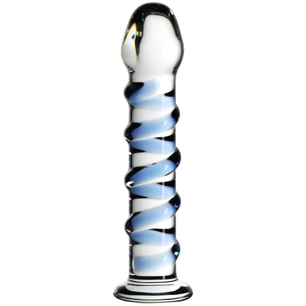 Icicles No 5 Blauwe Glazen Dildo