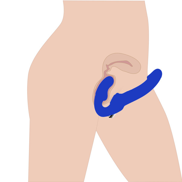 Strap U Revolver II Vibrerende Strapless Voorbinddildo