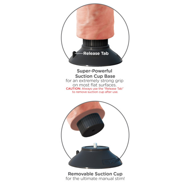 King Cock Realistische Vibrerende Dildo met Ballen 23 cm