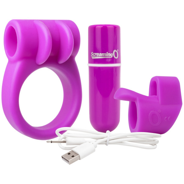 Screaming O Combo Kit Cockring en Vinger Vibrator