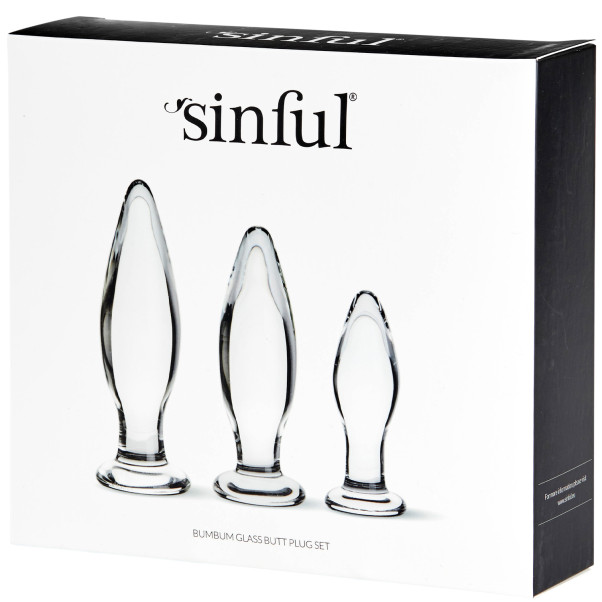 Sinful BumBum Glazen Buttplug-set