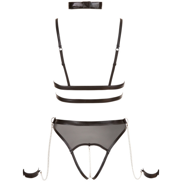 Cottelli Bondage Kruisloze Teddy met Boeien