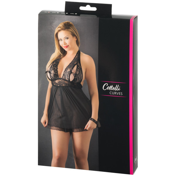 Cottelli Lace Peekaboo Babydoll Grote Maat