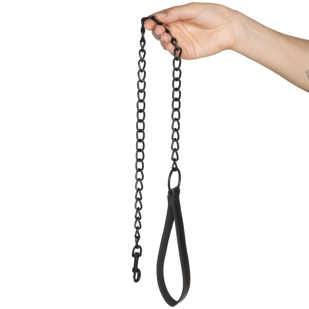 obaie Kunstleren Halsband met Ketting