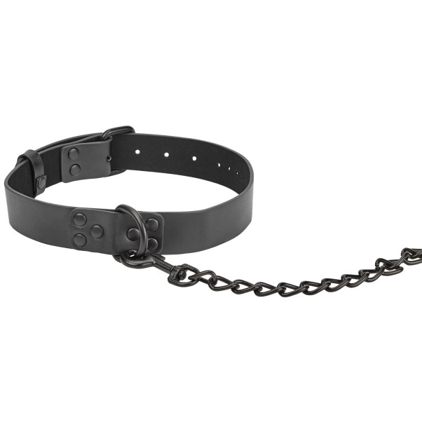 obaie Kunstleren Halsband met Ketting