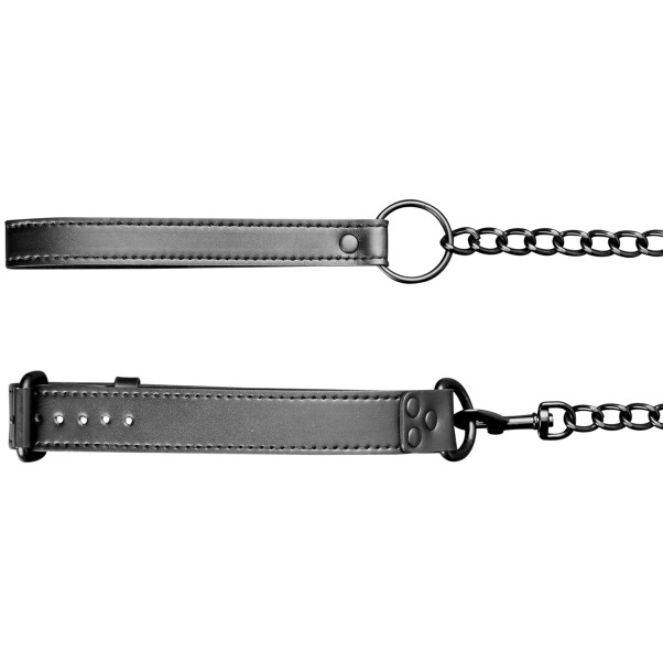 obaie Kunstleren Halsband met Ketting