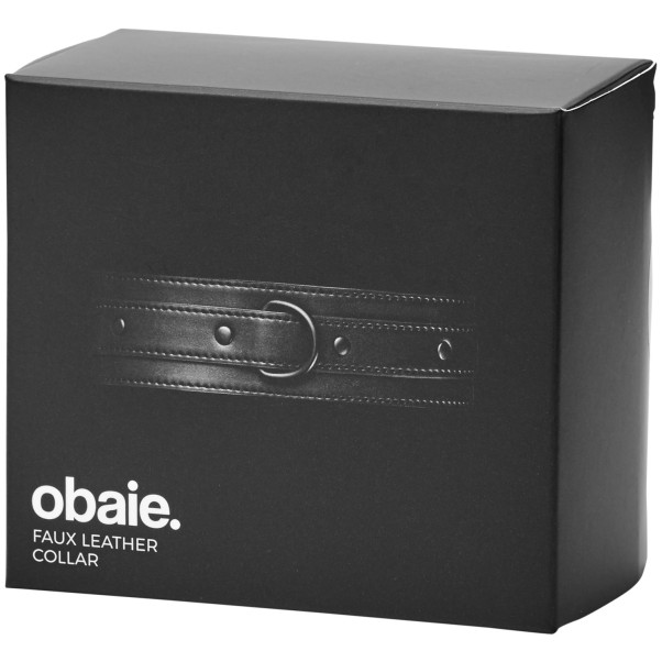 obaie Kunstleren Halsband met D-Ring