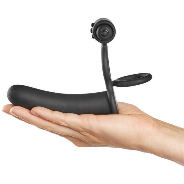 Sinful Double Pleasure Penetrator met Vibrerende Penisring