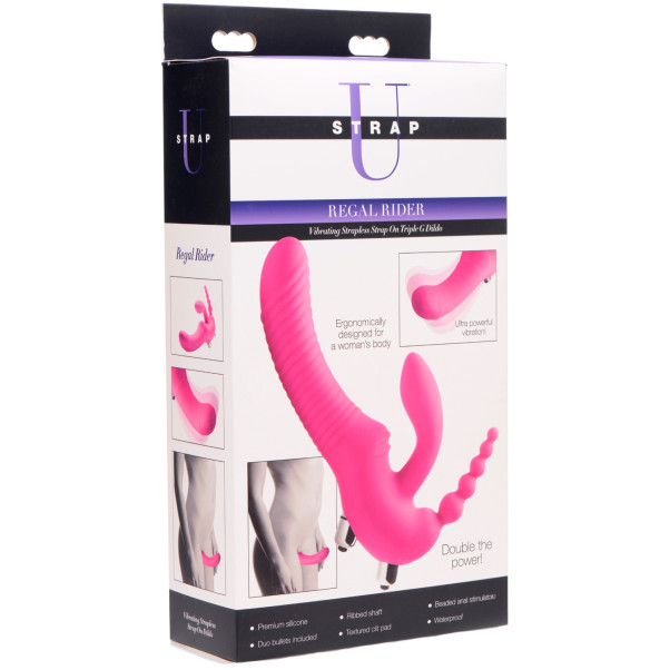 Strap U Regal Rider Vibrerende Triple G Strap-On Dildo