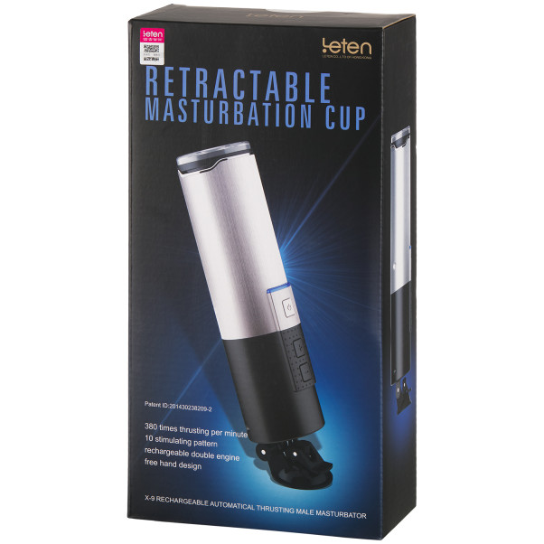 Leten X-9 Retractable Oplaadbare Penisvibrator