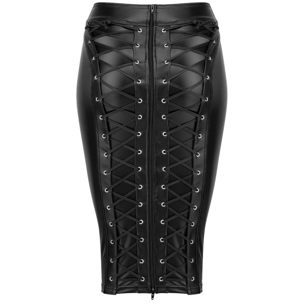 Noir Handmade Power Wetlook Kokerrok