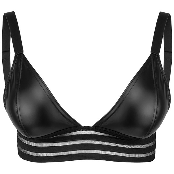 Noir Handgemaakt Power Wetlook Bralette