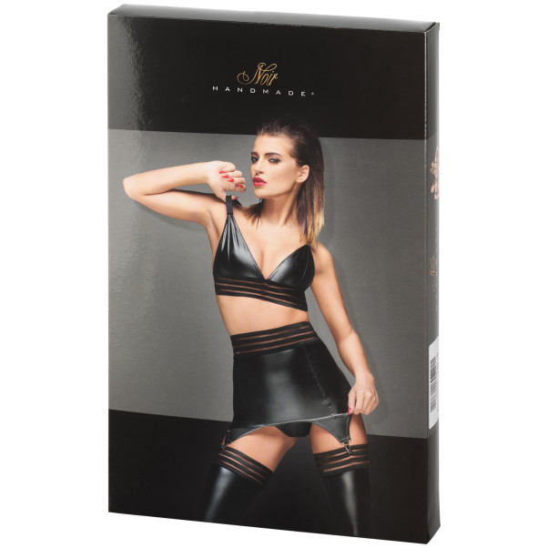 Noir Handgemaakt Power Wetlook Bralette