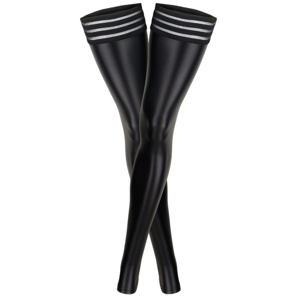 Noir Handmade Power Wetlook Hold-Up Stockings
