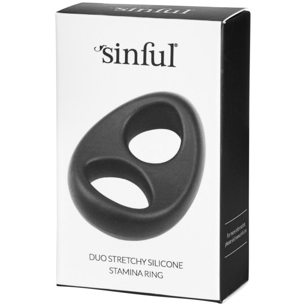 Sinful Duo Elastische Siliconen Dubbele Penisring