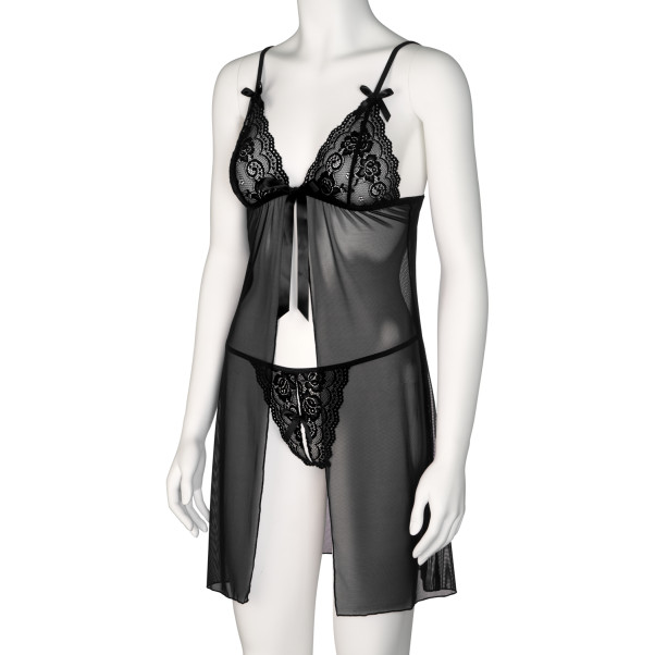 NORTIE Gro Black Kanten Babydoll Set