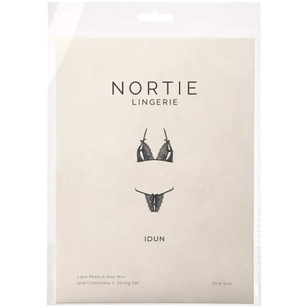 NORTIE Idun Kanten Peekaboo BH en Kruisloze String Set