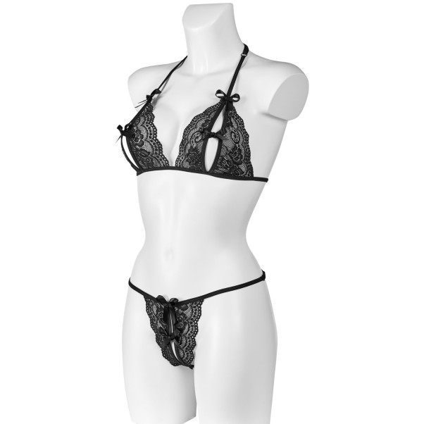 NORTIE Idun Kanten Peekaboo BH en Kruisloze String Set