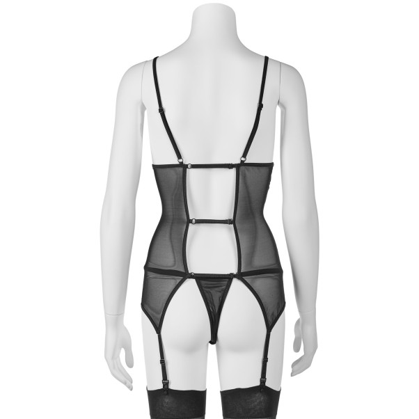 NORTIE Thora Kanten Bodystocking met Jarretels Set