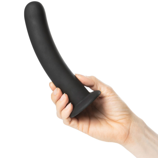 Sinful Slender Siliconen Zwarte Dildo met Zuignap Large
