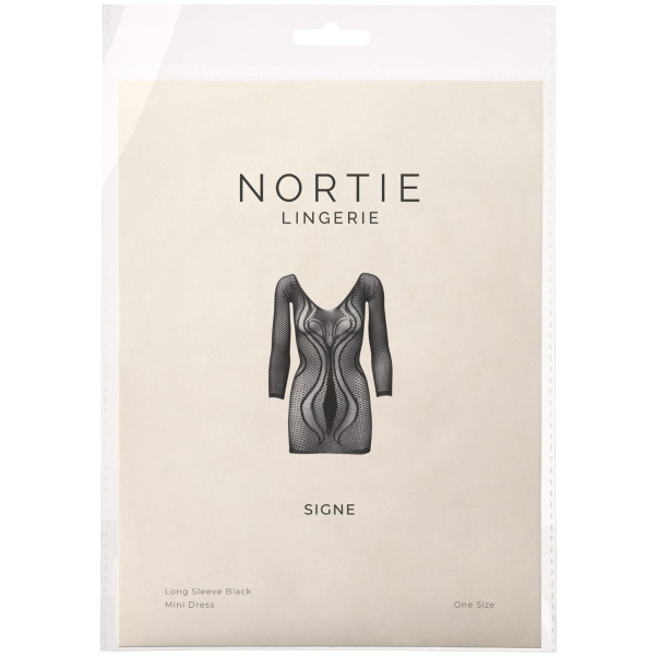 NORTIE Signe Mini Jurk met Lange Mouwen