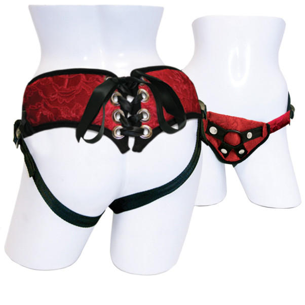 Sportsheets Rode Kanten Corset Strap-On Harnas