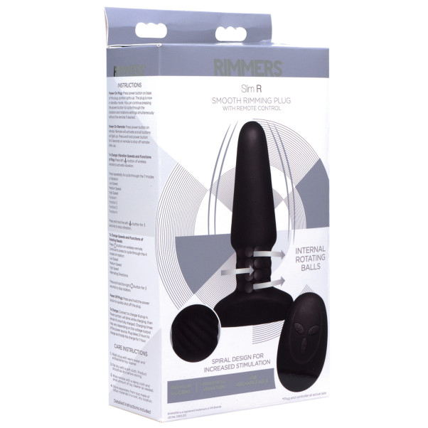Rimmers Slim Smooth Rimming Op Afstand Bedienbare Buttplug