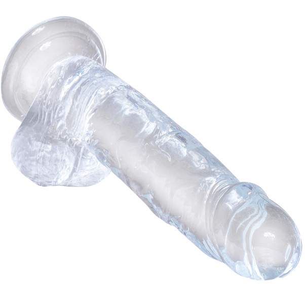 King Cock Doorzichtige Dildo met Ballen 18 cm