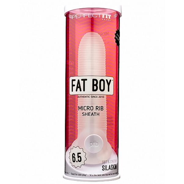 Perfect Fit Fat Boy Micro Geribbelde Grote Penissleeve