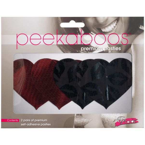 Peekaboos Rode Tepelstickers Hart 2-Pack