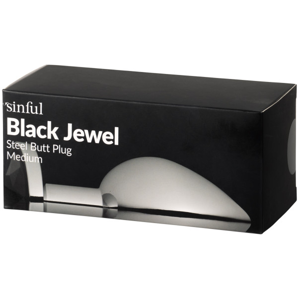 Sinful Black Jewel Metalen Buttplug Medium