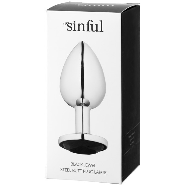 Sinful Black Jewel Metalen Buttplug Large