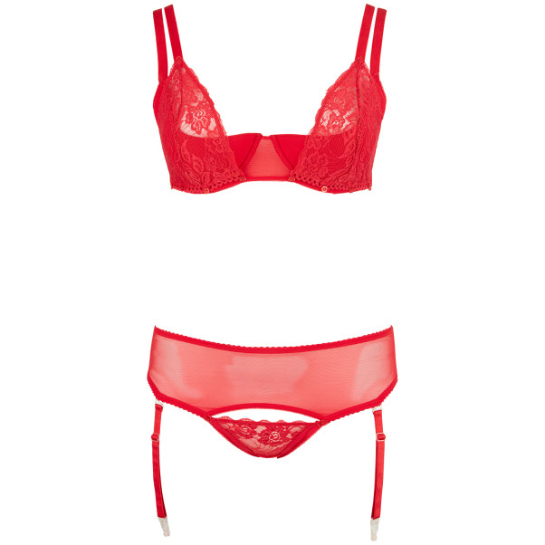Cottelli Beha met Halve Cups Set Rood Plus Size